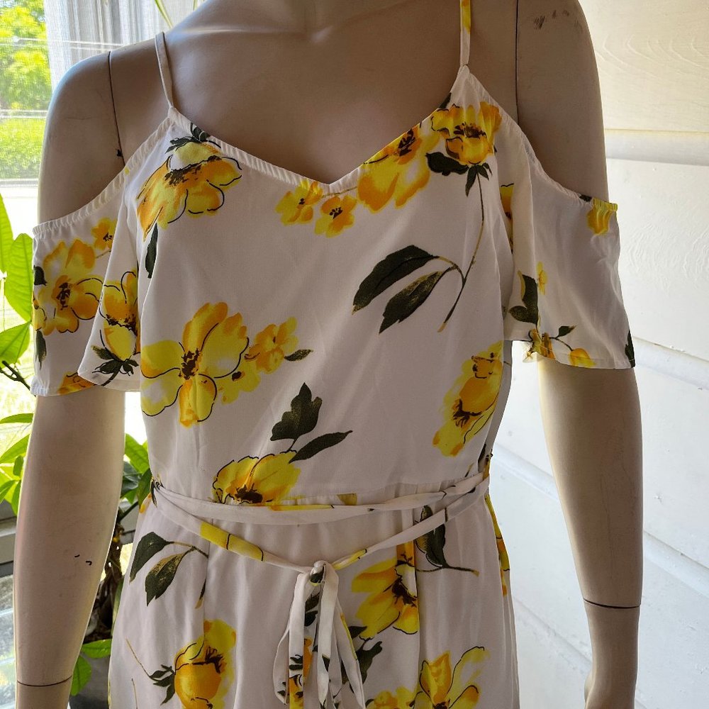 White and yellow floral dress - VERY J